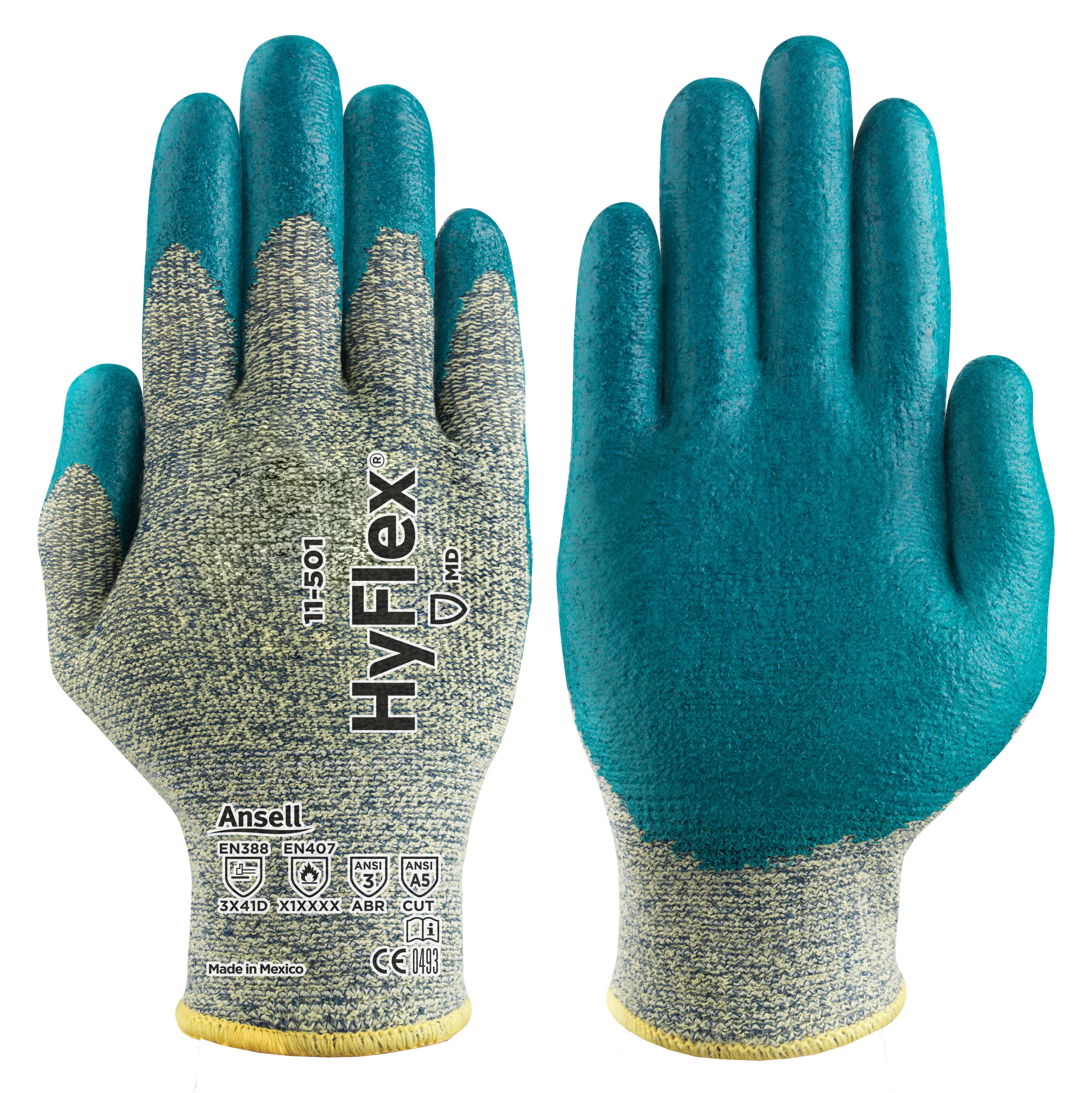 ANSELL HYFLEX 11-501 FOAM NITRILE COATED - Tagged Gloves